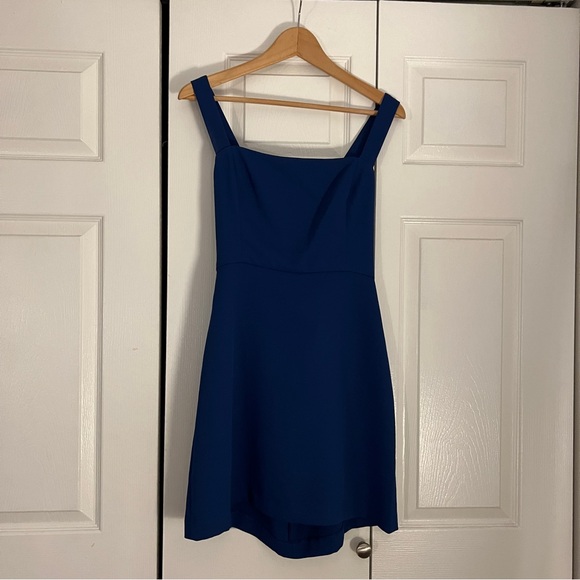 Aritzia Wilfred Aperature Tie-Back dress (color cobalt blue) (size 10) - Picture 4 of 6